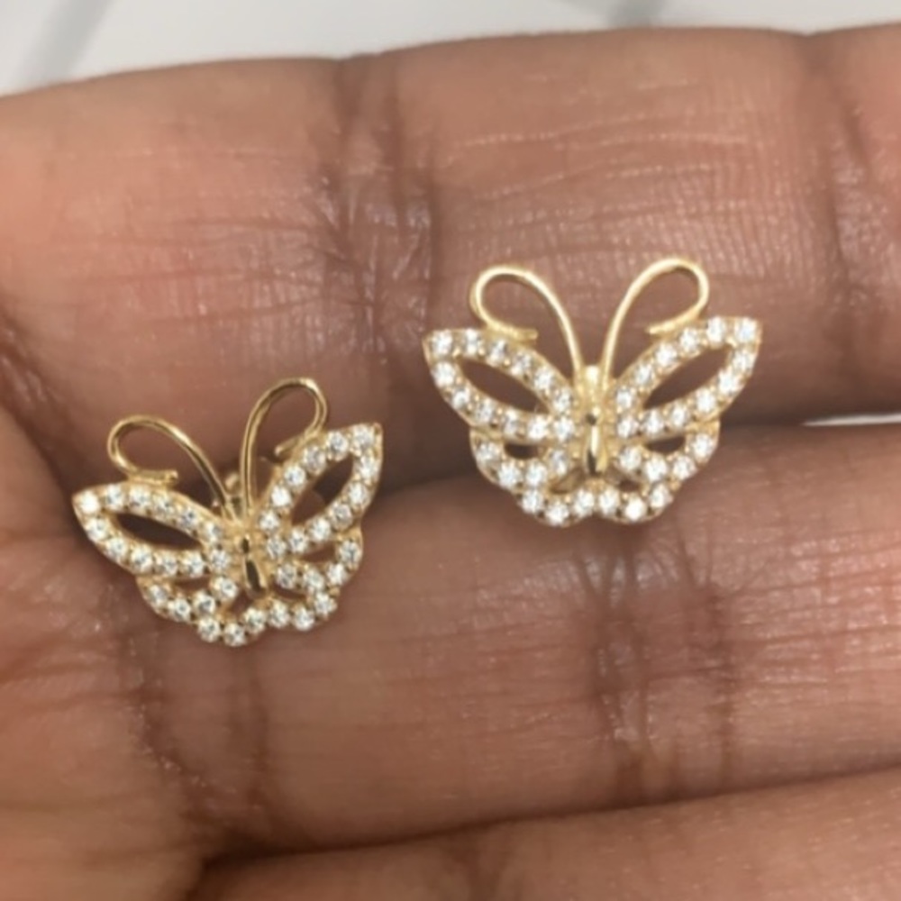 Butterfly stud earrings